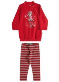Conjunto Blusao e Legging Brandili Vermelho