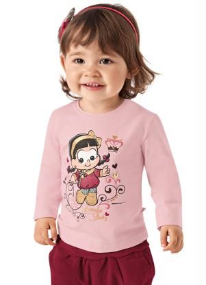 Blusa Infantil Mônica Baby Brandili Rosa