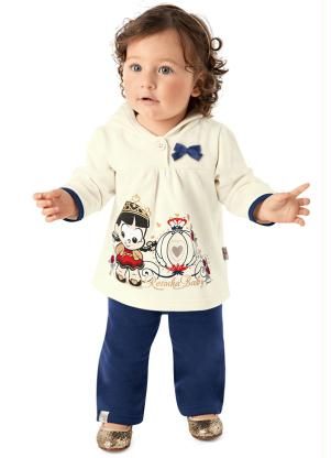 Blusão e Calça Mônica Baby Brandili Bege