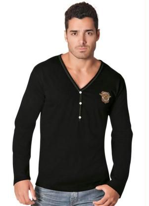 Camiseta Manga Longa Preta