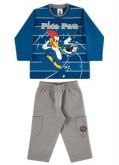 Conjunto Blusão e Calça Pica Pau Brandili Azul