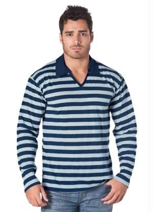 Camisa Azul Gola Pólo