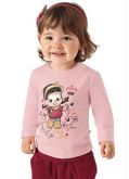 Blusa Infantil Mônica Baby Brandili Rosa