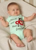 Body Bebê com Estampa Frontal Verde