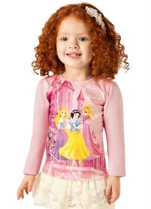 Blusa Infantil Princesas Brandili Rosa