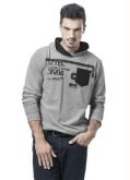 Camiseta com Capuz Cinza Bgo