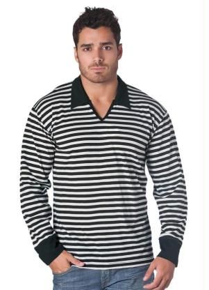 Camisa Preta Gola Pólo