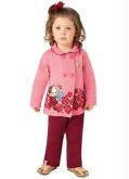 Casaco e Calça Mônica Baby Brandili Rosa