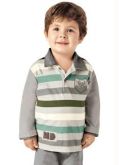 Polo Infantil Brandili Mundi Cinza