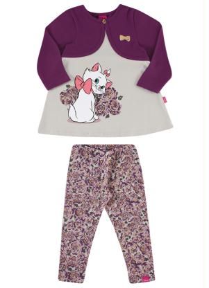 Vestido e Legging Marie Brandili Roxo