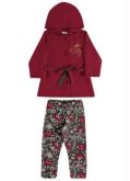 Conjunto Casaco e Legging Brandili Bordô