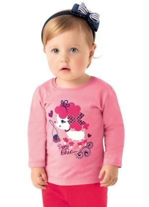 Blusa Infantil Brandili Rosa