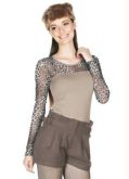 Blusa Manga Longa Bege Guilt